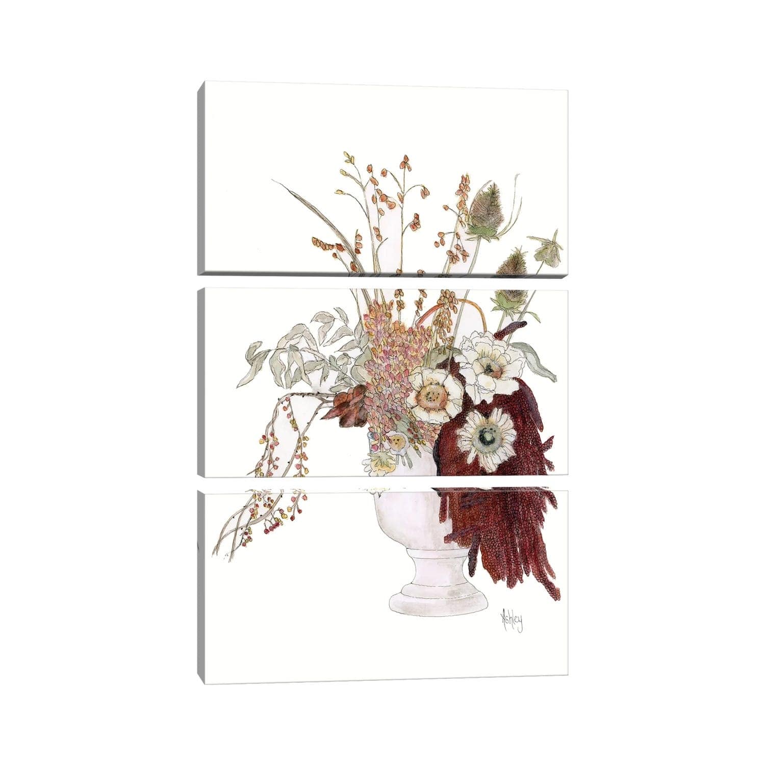 iCanvas "Bountiful Bouquet" by Ashley Bradley 3Piece Wall Art Set